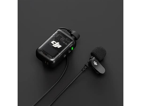 DJI 6941565971340, Halsmikrofon/knapphålsmikrofon, trådbunden, 3,5 mm (1/8"), svart, DJI Mic 2, DJI Mic, 3,5 mm jack