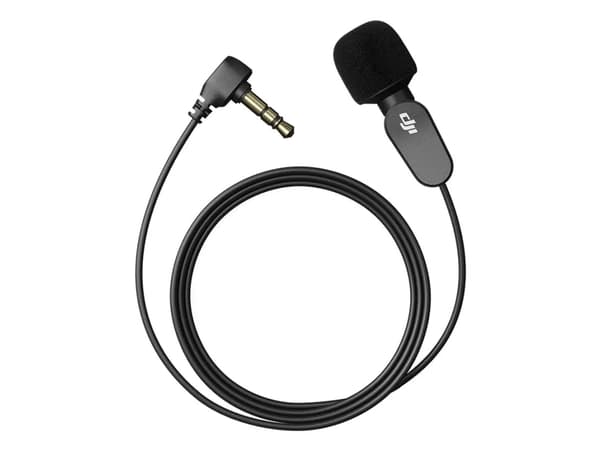 DJI 6941565971340, Halsmikrofon/knapphålsmikrofon, trådbunden, 3,5 mm (1/8"), svart, DJI Mic 2, DJI Mic, 3,5 mm jack