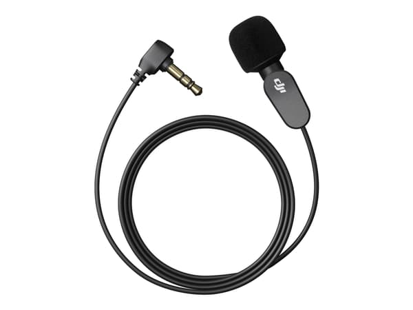 DJI 6941565971340, Halsmikrofon/knapphålsmikrofon, trådbunden, 3,5 mm (1/8"), svart, DJI Mic 2, DJI Mic, 3,5 mm jack