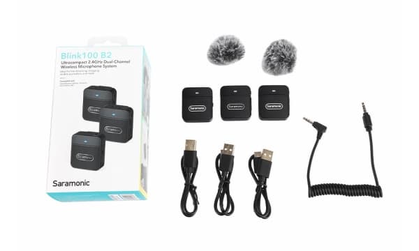 Saramonic Blink100 B2, Kameramonteringsmottaker, 20 - 16000 Hz, Kroppspakkesender, 76 dB, 50 m, 10 timer