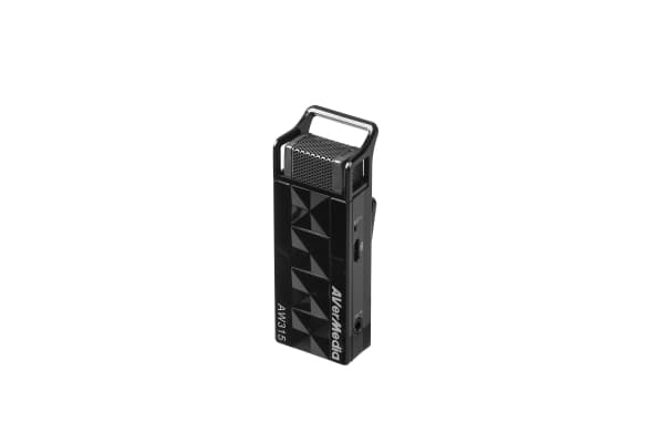 AVerMedia AW315BN, Handhållen mikrofon, RF Trådlös, 20 m, 100 - 8000 hz, Batteri, 5 V