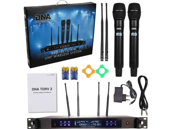 DNA-mikrofon DNA 2X TRÅDLØS TRÅDLØS VOKALMIKROFON + UHF-mottaker