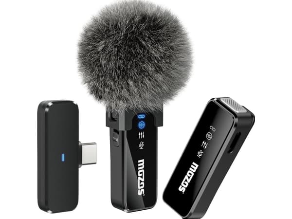 Mozos MOZOS MX2-DUAL trådlös mikrofon 2,4 Ghz för telefon