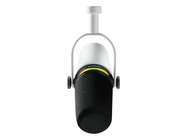 Shure MV7+ - Mikrofon - 3-stifts XLR, USB - hvit - OBS Sertifisert, MFi Certified
