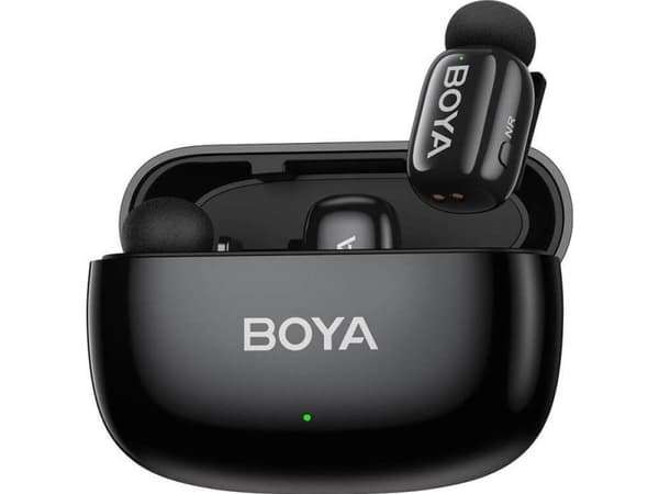 Veske Boya trådløs mikrofon mini-14 USB-C, svart