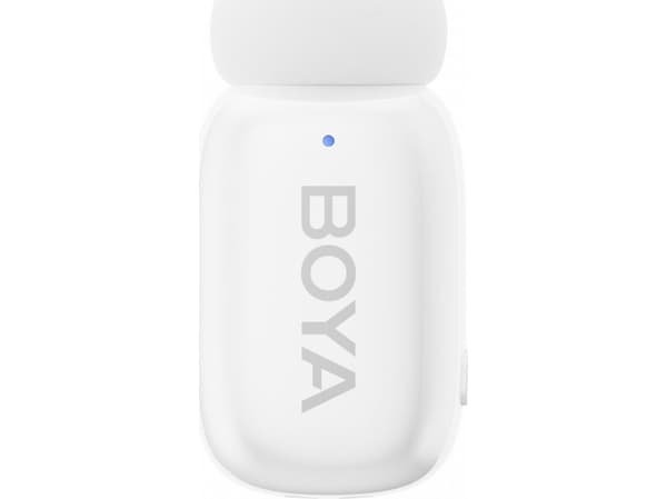 Veske Boya trådløs mikrofon mini-13 Lightning/USB-C, hvit