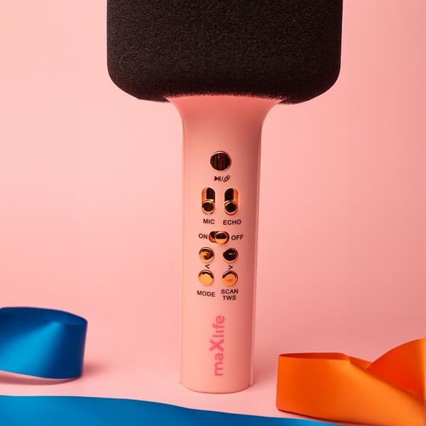 Maxlife Bluetooth Mikrofon med Högtalare MXBM-600 - Rosa