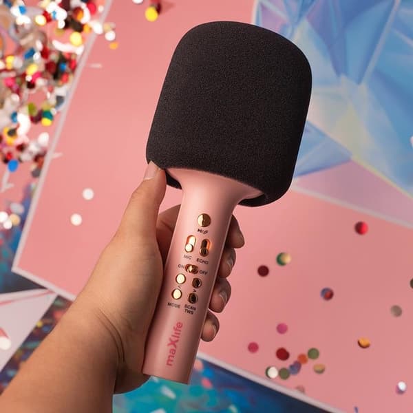 Maxlife Bluetooth Mikrofon med Högtalare MXBM-600 - Rosa