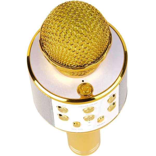 Denver Bluetooth Karaoke Mikrofon med inbyggd högtalare - Guld
