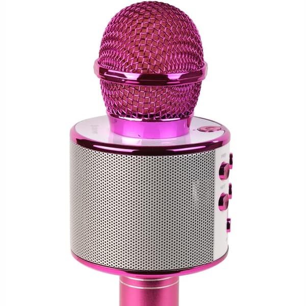 Denver Bluetooth Karaoke Mikrofon med inbyggd högtalare - Rosa