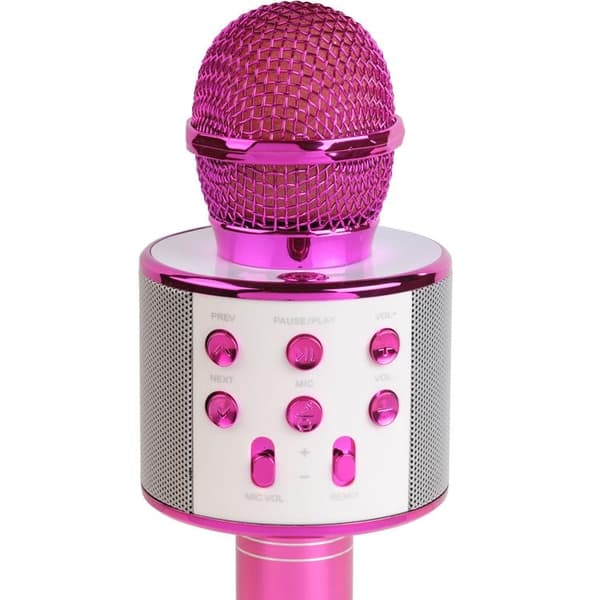 Denver Bluetooth Karaoke Mikrofon med inbyggd högtalare - Rosa