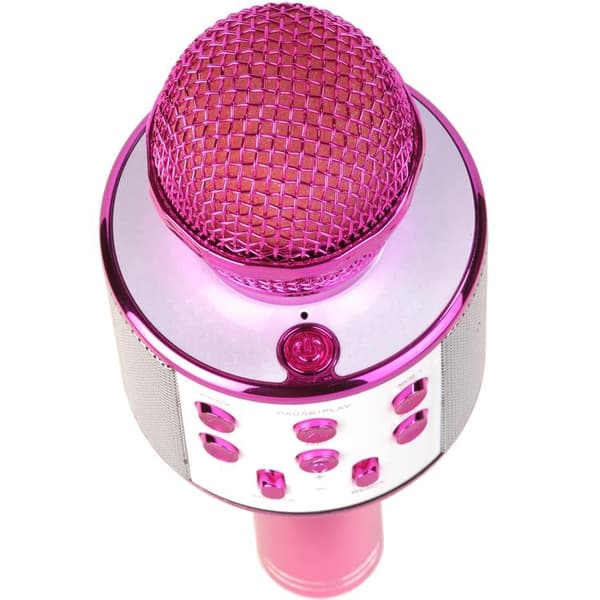 Denver Bluetooth Karaoke Mikrofon med inbyggd högtalare - Rosa