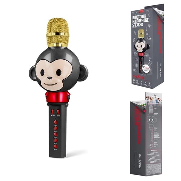 Maxlife Bluetooth-Mikrofon med Högtalare Djur MX-100 - Svart