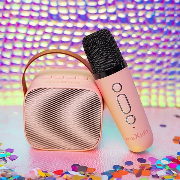 Maxlife Bluetooth Mikrofon och Högtalare MXKS-100 - Rosa