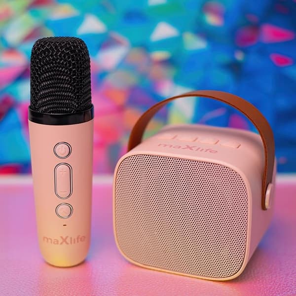 Maxlife Bluetooth Mikrofon och Högtalare MXKS-100 - Rosa