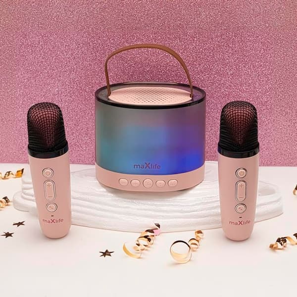 Maxlife Bluetooth Mikrofon och Högtalare MXKS-200 - Rosa