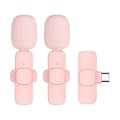 Miniatyrbild 1 av 5: 2-i-1 Trådlös Lavaliermikrofon USB-C Dubbel K1 - Rosa