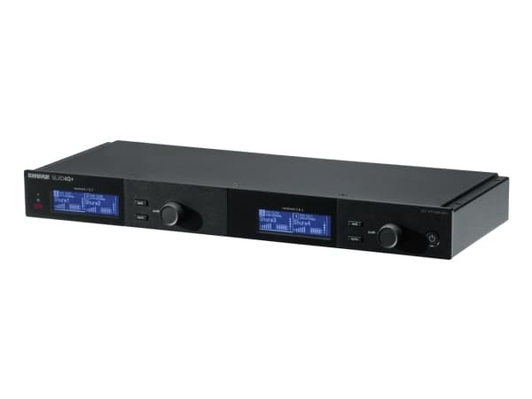 Shure SLXD4Q+, Lösa, 470 - 606 MHz, 32 kanaler, 118 dB, Svart, Metall