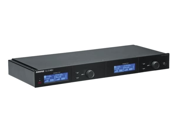Shure SLXD4Q+, Lösa, 470 - 606 MHz, 32 kanaler, 118 dB, Svart, Metall