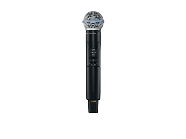 Shure SLXD2/B58, Håndholdt sender, 562 - 606 MHz, 50 - 16000 Hz, Ultra høy frekvens (UHF), 120 dB, OLED