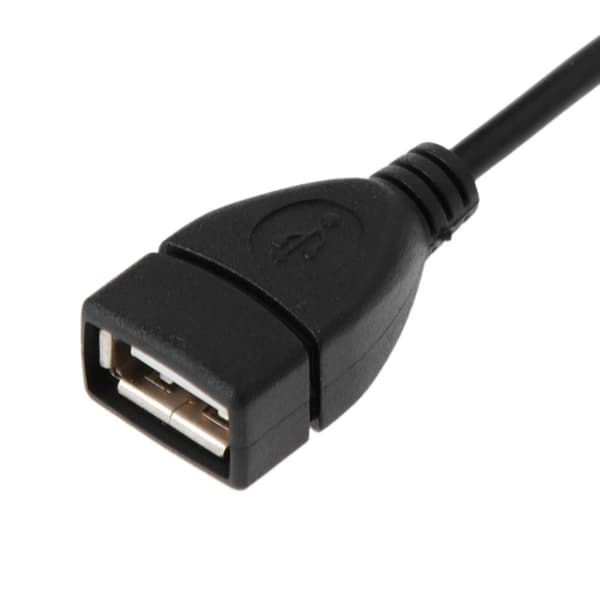 USB-kabel med bryter - 28 cm, A hann til A hunn