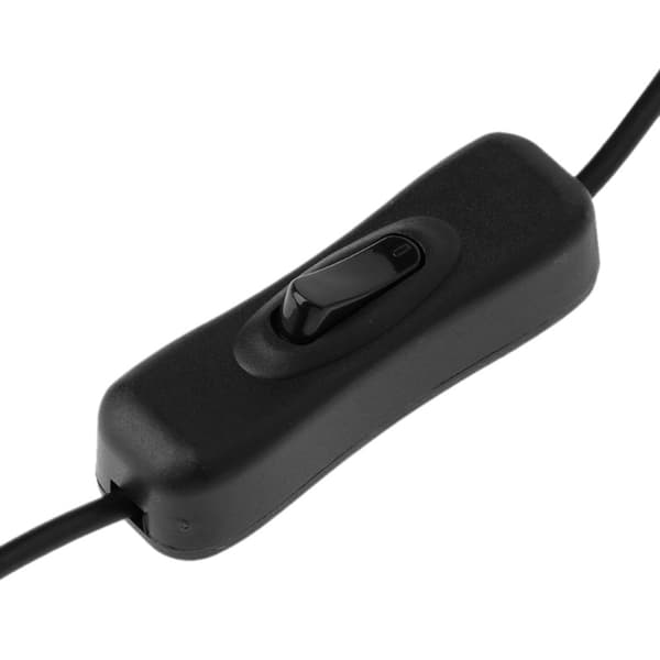 USB-kabel med bryter - 28 cm, A hann til A hunn