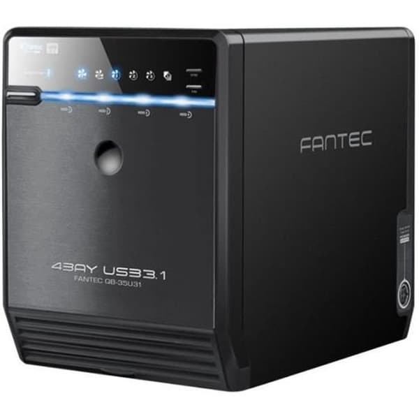 FANTEC QB-35U31 diskfack - 4 SATA-600-fack - USB 3.1 Gen 2 Svart