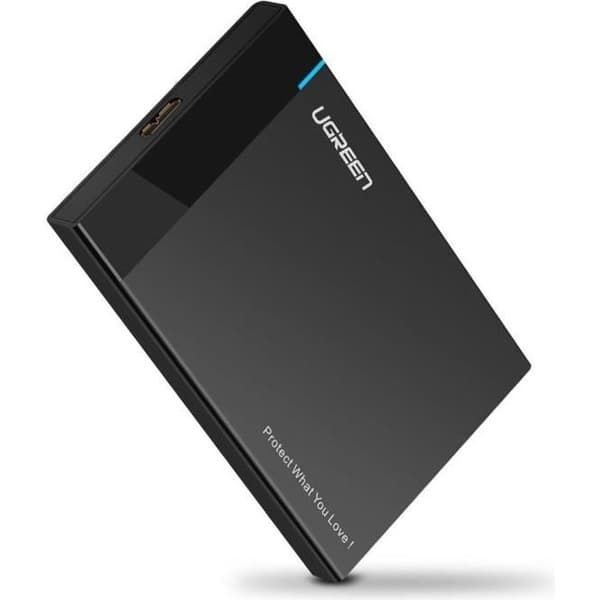 Extern hårddiskhölje 2,5" SATA HDD SSD - UGREEN - Plug &amp; Play - 5Gbps - Svart Svart