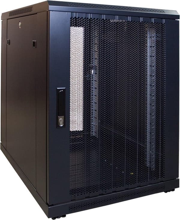 15U mini serverskab med perforeret låge 600x600x860mm (BxDxH)