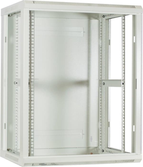 15U hvidt overskab med glaslåge 600x450x770mm