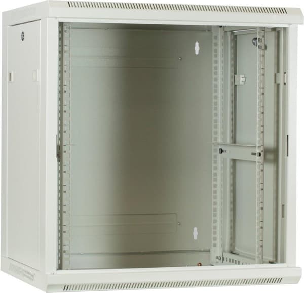 12U hvidt overskab med glaslåge 600x450x635mm