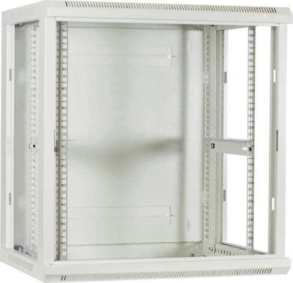 12U hvidt overskab med glaslåge 600x450x635mm