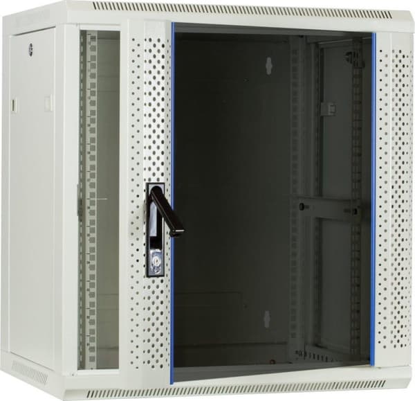 12U hvidt overskab med glaslåge 600x450x635mm
