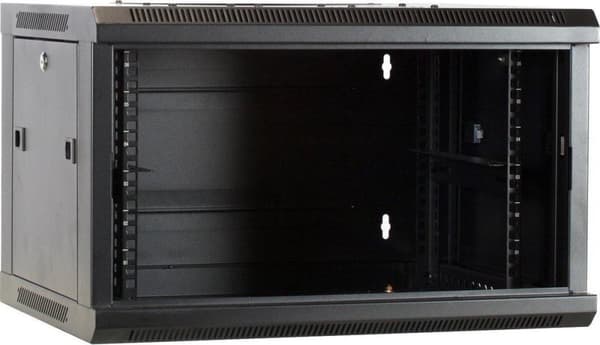 DSIT 6U Patch-skåp - Väggskåp 19" med glasdörr, (BxDxH) 600x450x368mm