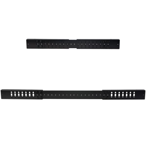 StarTech.com 15U åben rammestativ - 4 stolper - 22-40 tommer Justerbar dybde - Skab - Åben ramme - 4 stolper - Gulvstående - Sort - 15U