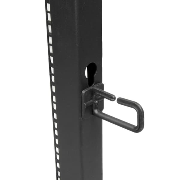 StarTech.com 15U åben rammestativ - 4 stolper - 22-40 tommer Justerbar dybde - Skab - Åben ramme - 4 stolper - Gulvstående - Sort - 15U