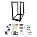 Miniatyrbillede 7 af 7: StarTech.com 25U justerbar dybde åben ramme 4 post serverrack m - hjul, nivelleringsanordninger og kabelstyringskroge - Relæstativ (4 stolper) - Sort