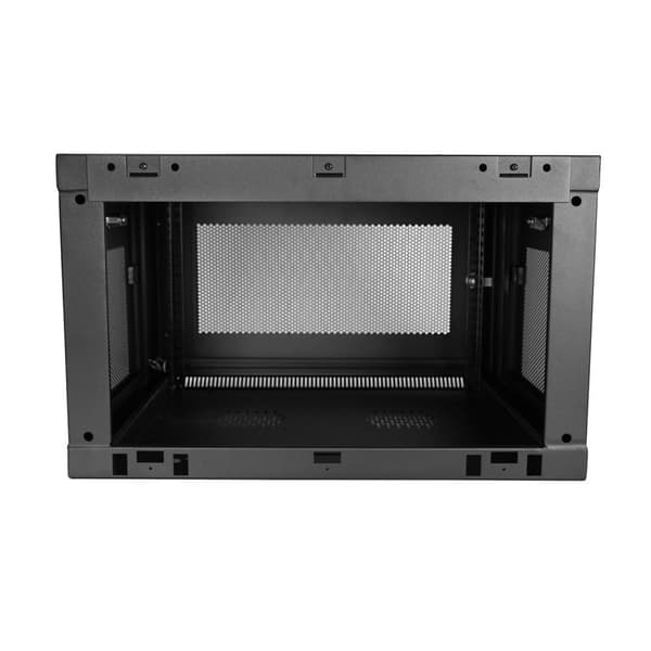 StarTech.com 6U Väggmonterad serverrack - upp till 43 cm djup - Gångjärnskåpa - Nätverksskåp - Serverskåp - Skåp för rackskåp - Väggmonterbar - Svart