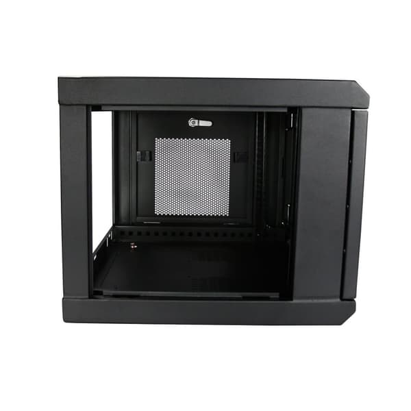 StarTech.com 6U Väggmonterad serverrack - upp till 43 cm djup - Gångjärnskåpa - Nätverksskåp - Serverskåp - Skåp för rackskåp - Väggmonterbar - Svart
