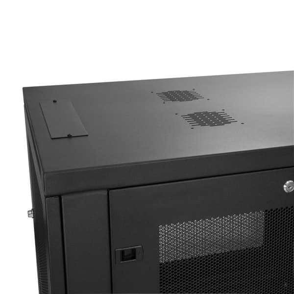 StarTech.com 6U Väggmonterad serverrack - upp till 43 cm djup - Gångjärnskåpa - Nätverksskåp - Serverskåp - Skåp för rackskåp - Väggmonterbar - Svart