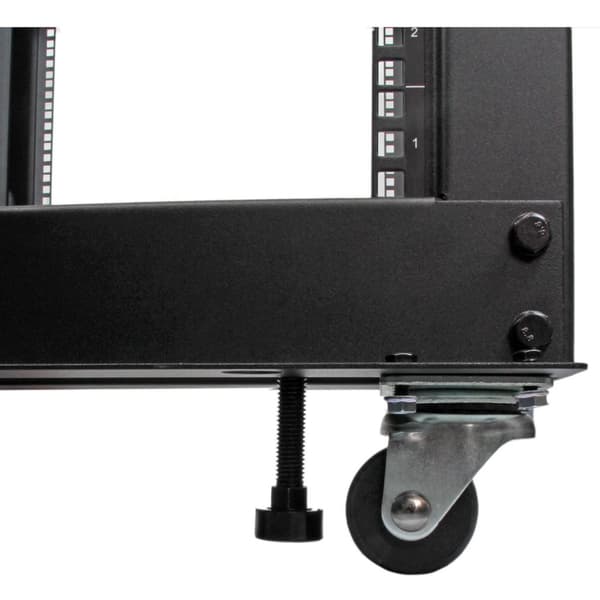 StarTech.com 8U åben rammestativ - 4 stolper - 22-40 tommer Justerbar dybde - stativ - åben ramme - 4 stolper - gulvstående - sort - 8U