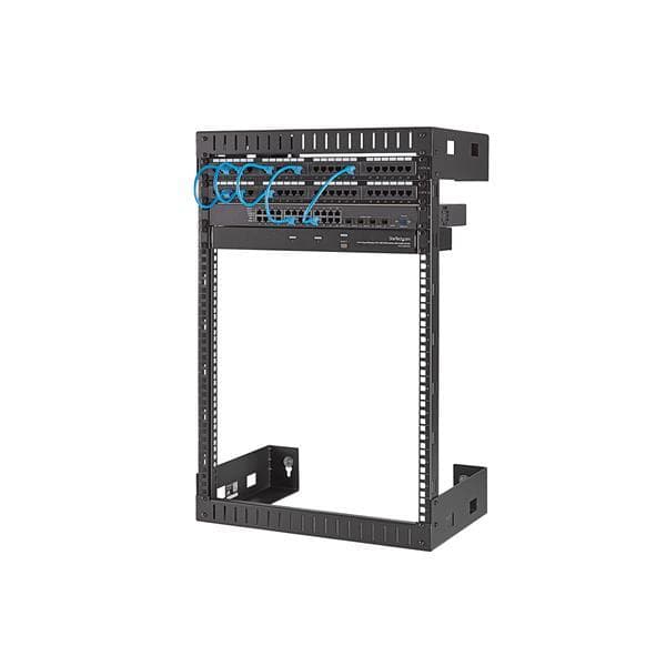 StarTech.com 15U väggfäste serverställ med öppen ram serverskåp 30 cm djupt