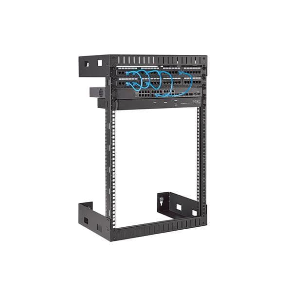 StarTech.com 15U väggfäste serverställ med öppen ram serverskåp 30 cm djupt