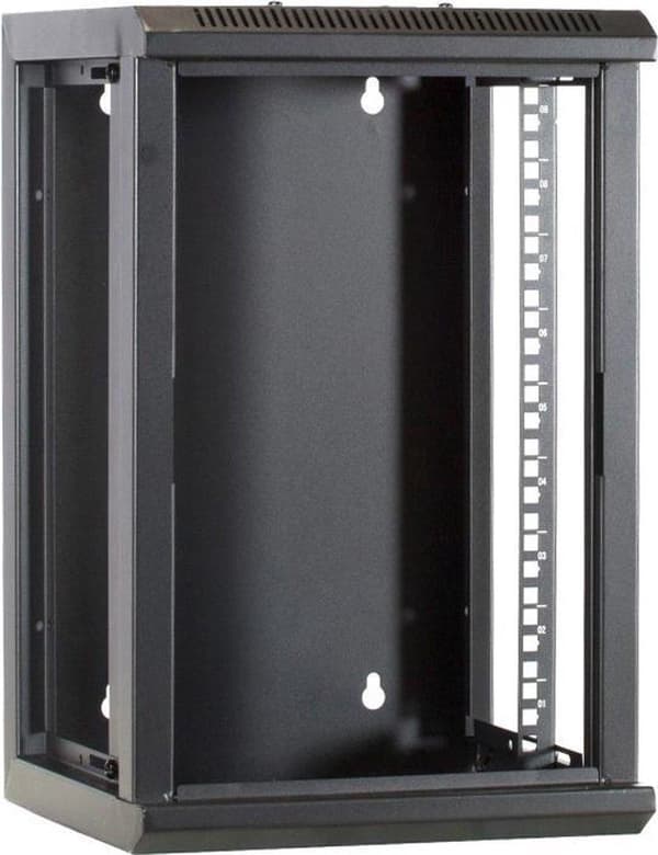 10 tommer 9U serverskab med glaslåge 312x310x486mm (BxDxH)