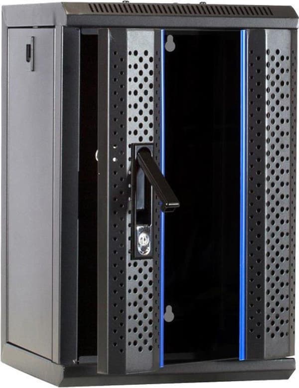 10 tommer 9U serverskab med glaslåge 312x310x486mm (BxDxH)