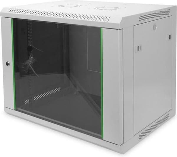 Digitus DN-19 09-U-EC 19 tommer vægskab (BxHxD) 600 x 505 x 450 mm 9 U Grå-hvid (RAL 7035)