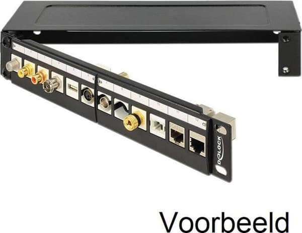 10'' Patch Panel hus 1U - metal / sort