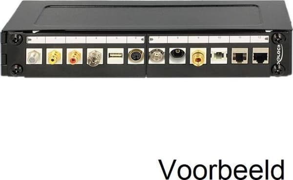 10'' Patch Panel hus 1U - metal / sort