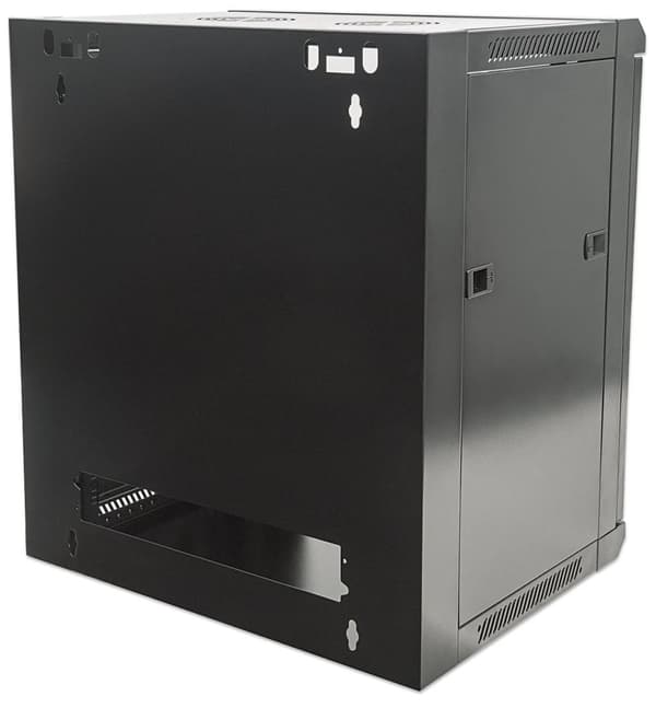 Intellinet - Vægskab - Sort, RAL 9005 - 9U - 48,3 cm (19") (711777)