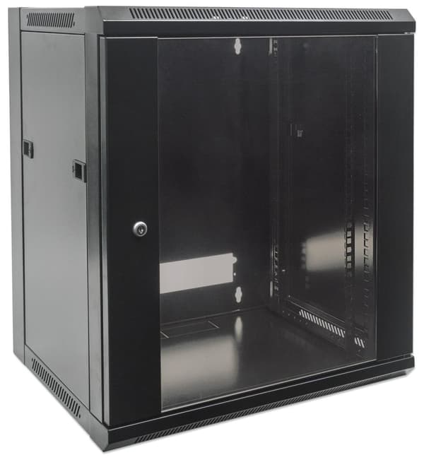 Intellinet - Vægskab - Sort, RAL 9005 - 9U - 48,3 cm (19") (711777)